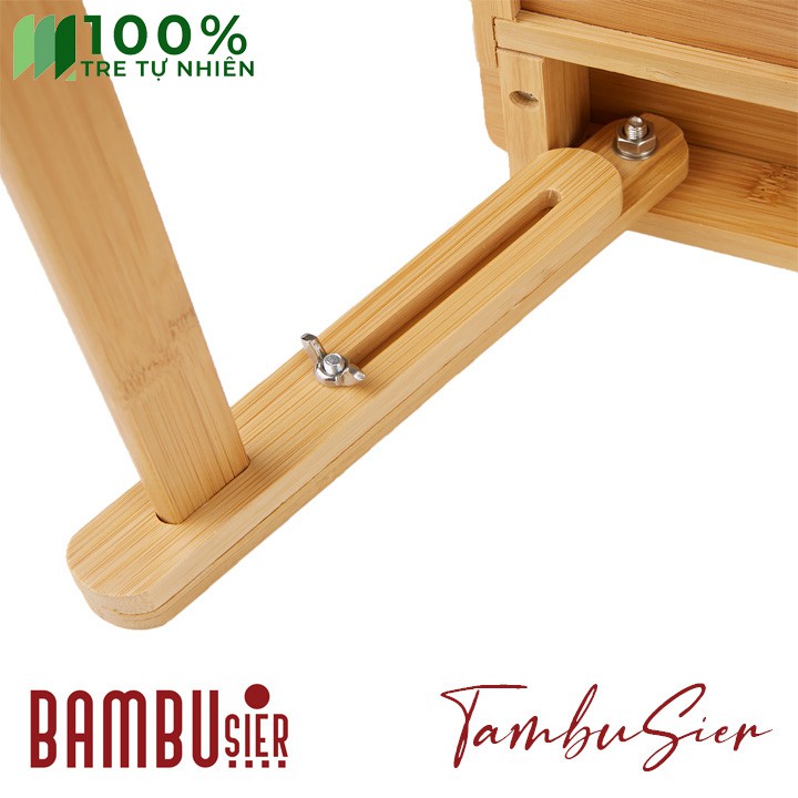 [BAMBOO] Bàn laptop đa năng gấp gọn 100% tre tự nhiên chân rút dài tăng chiều cao [TABLIX-02]