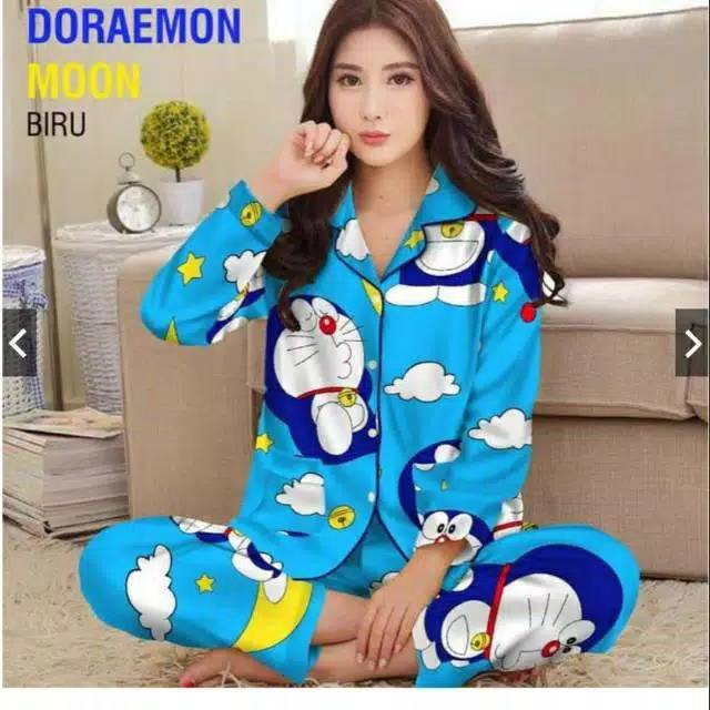 Áo Choàng Ngủ Hình Doraemon Đáng Yêu Cho Nữ