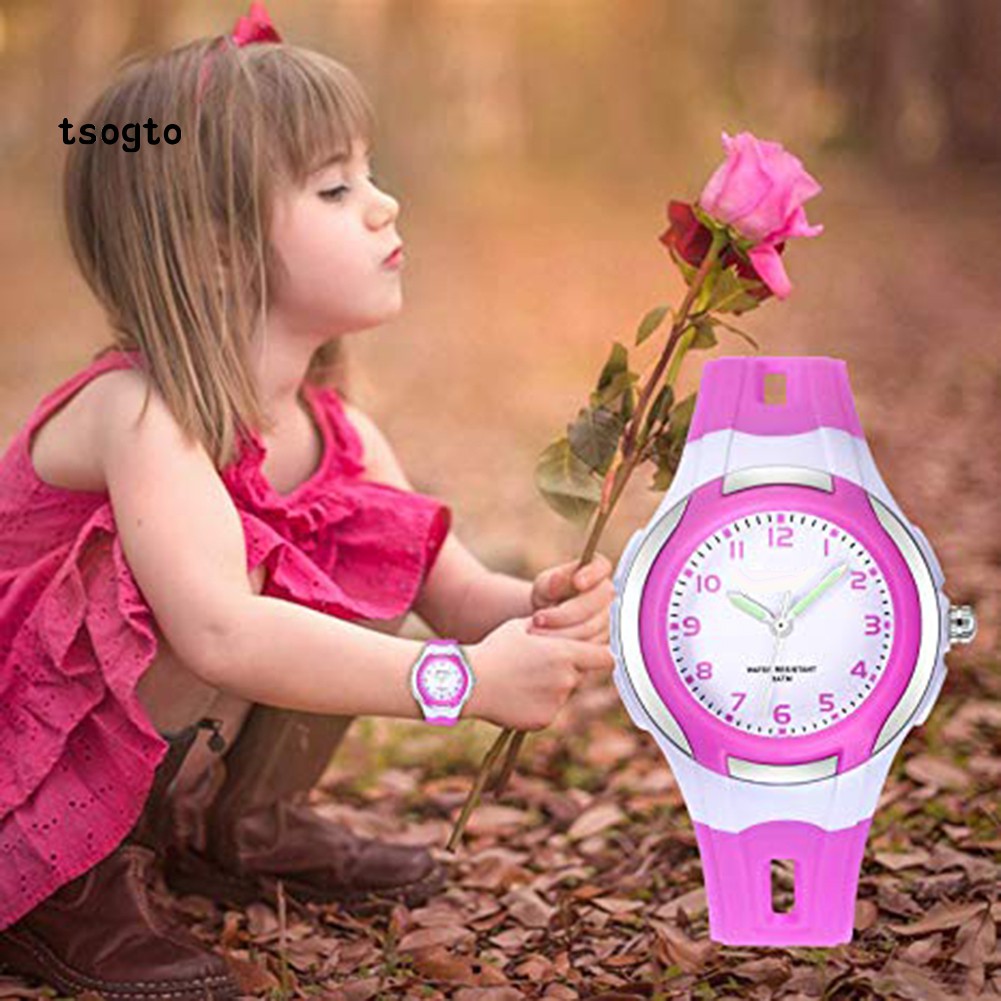 Đồng Hồ Thạch Anh Tròn Tsogto Chống Thấm Nước Thời Trang Cho Học Sinh