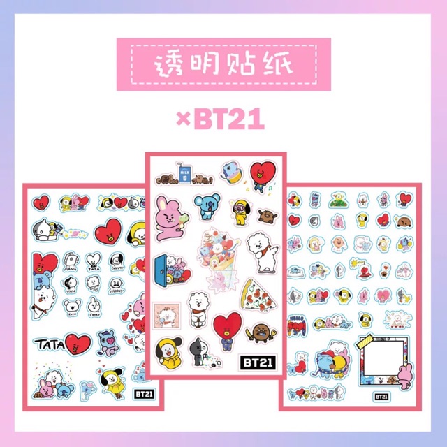 Sticker BT21 miếng dán