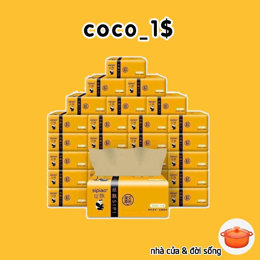 [COCO1$] Combo 4 gói Giấy Ăn Gấu Trúc Sipiao CC06SP035