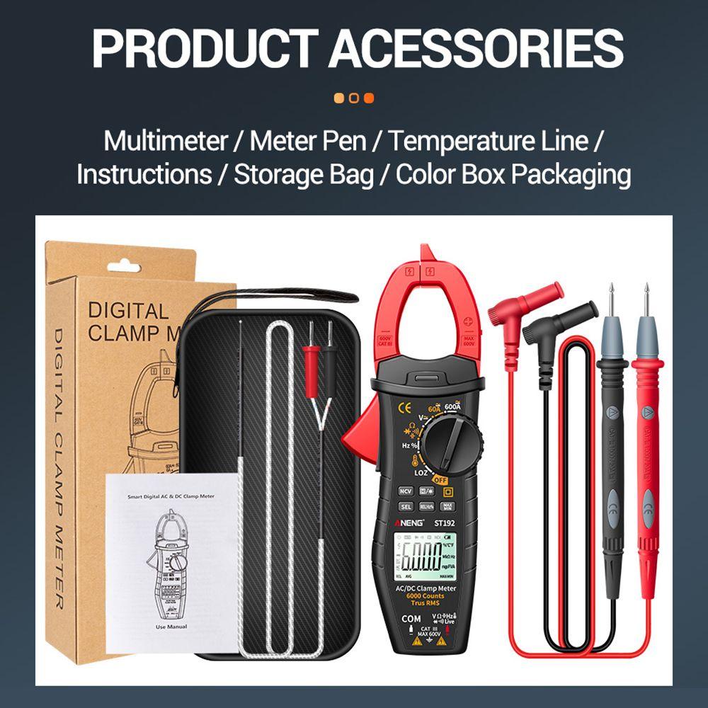 PINEVN Kẹp Đo Điện Dung Kỹ Thuật Số ANENG ST192 NCV Ohm Hz RMS AC / DC