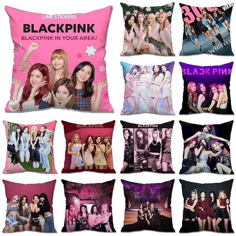 Gối in hình BLACKPINK ROSE JENNIE LISA JISOO nhóm nhạc idol Hàn Quốc êm ái thoải mái