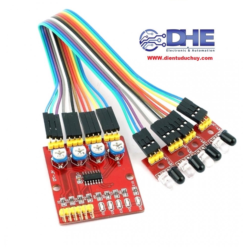 CẢM BIẾN DÒ LINE, PHÁT HIỆN VẬT CẢN - LOẠI 4 LED