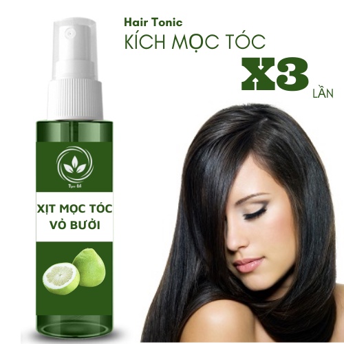 Xịt Mọc Tóc Vỏ Bưởi Hair Tonic Dung Tích 50ml, Kích Mọc Tóc Nhanh Gấp 3 Lần Sau 1 Tuần Sử Dụng