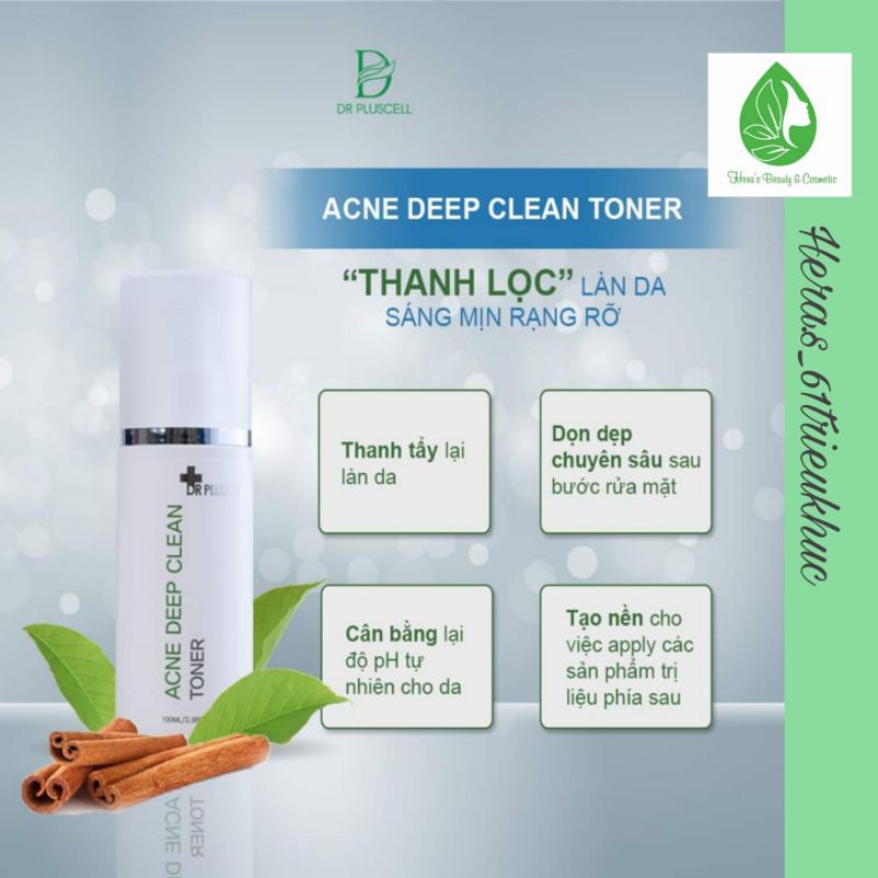 Nước hoa hồng Dr Pluscell cho da mụn_ Ance deep clean toner