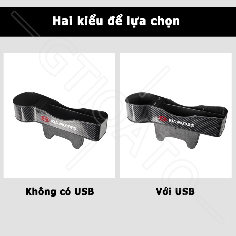 GTIOATO Khay Để Đồ Khe Ghế Ô Tô Khay ĐựNg Đồ Ô Tô Khay Đựng Đồ Đa Năng Cắm Khe Ghế Xe Sợi Carbon Khay Đựng Đồ Khe Ghế Ô Tô Đồ Đa Năng Cắm Khe Ghế Ô Tô Cho KIA Morning Seltos Sonet Carens Soluto Sedona K3 Forte Sorento Rondo Carnival K5 Rio Stonic