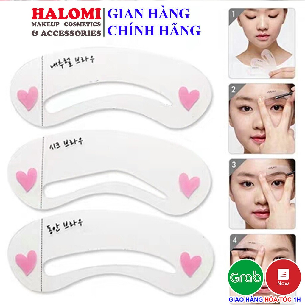 Khuôn Kẻ Lông Mày Mini Brow Class 3 khuôn hàng chuẩn đẹp chính hãng HALOMI