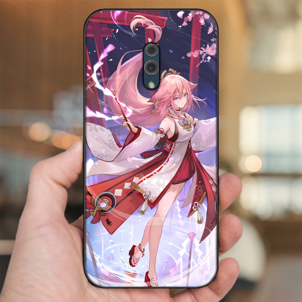 Ốp lưng Oppo K3 viền đen in hình Yae Miko Genshin Impact