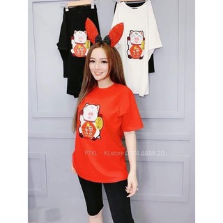 Sale áo thun heo thần tài bigsize 55-95kg