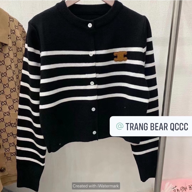 áo cadigan len ce.line kẻ ngang