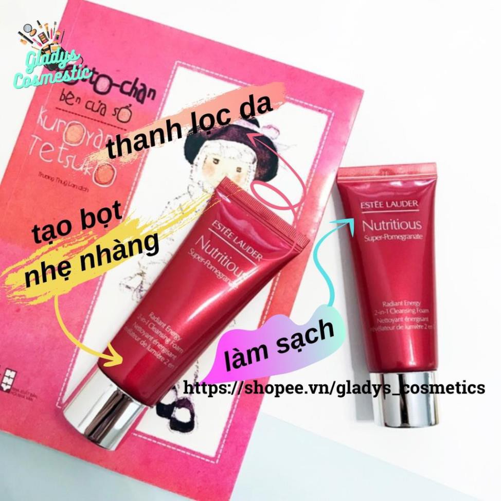 Sữa rửa mặt dưỡng da Estee Lauder Nutritious Super Pomegranate- Radiant Energy 2-in-1 Cleansing Foam 30ml