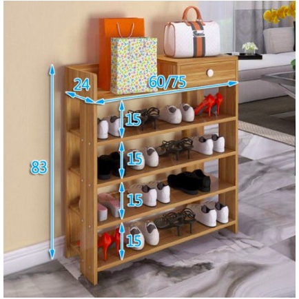 Kệ để GIÀY DÉP 5 TẦNG bằng GỖ MDF - BX2565