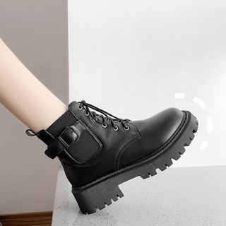 Boot khoá da lì