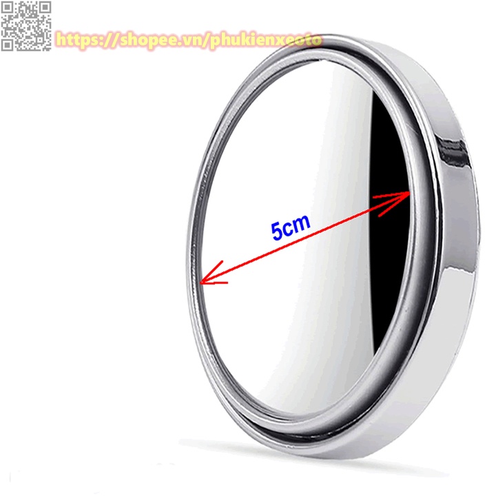 Gương Cầu Lồi Ô Tô Gắn Kính Hậu Có Viền Xoay 360 Xóa Điểm Mù