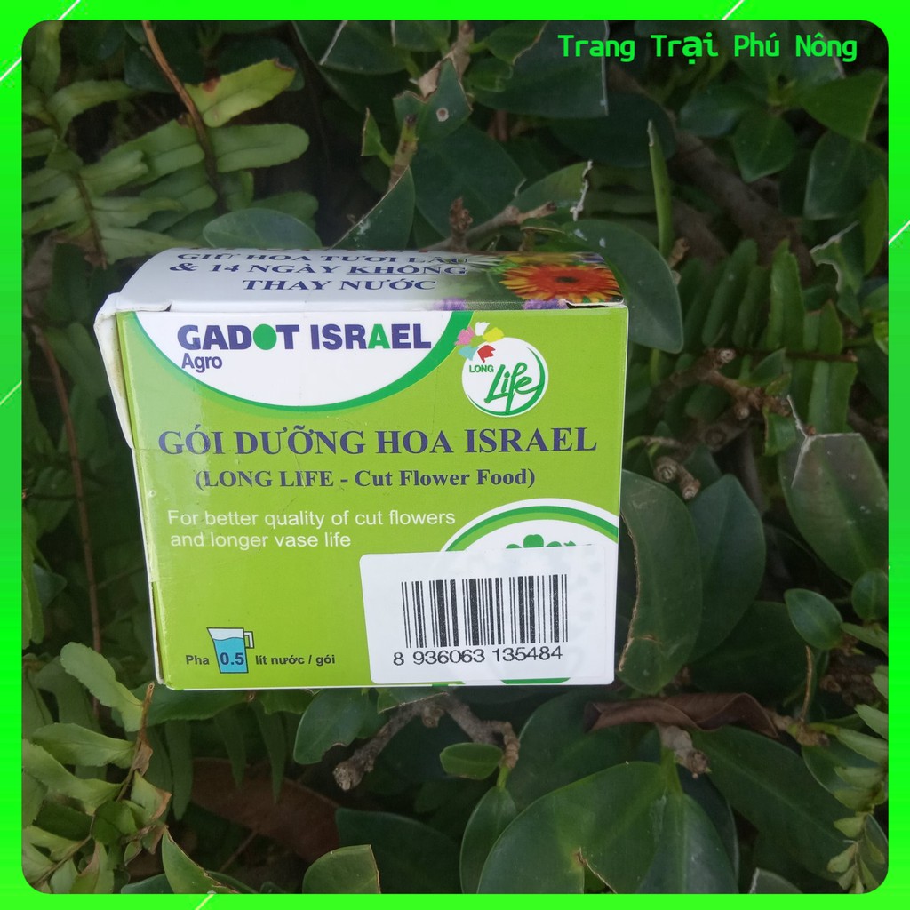 Dưỡng Hoa Cắm Hoa Tươi Lâu Gadot Agro Long Life nhập từ Israel - Hộp 10 gói nhỏ