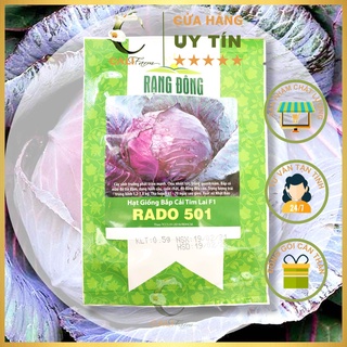 Hạt Giống Bắp Cải Tím Lai F1 RADO 501 gói 0,5gr chịu nhiệt tốt, Ăn Rất Ngon