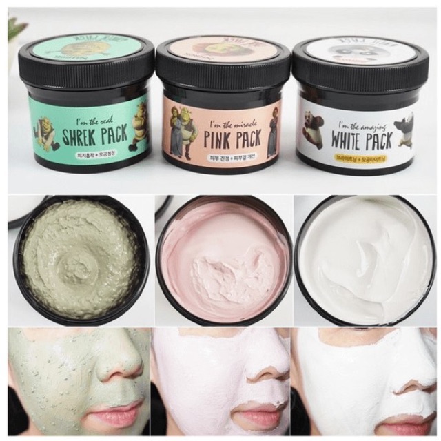 [Mã 1911FMCGSALE giảm 8% đơn 500K] Mặt nạ ĐẤT SÉT Dreamworks I'm The Real Shrek Pack / Cica Shrek Pack | BigBuy360 - bigbuy360.vn