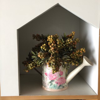 Cành hoa chuỗi ngọc xanh- hoa giả- trang trí