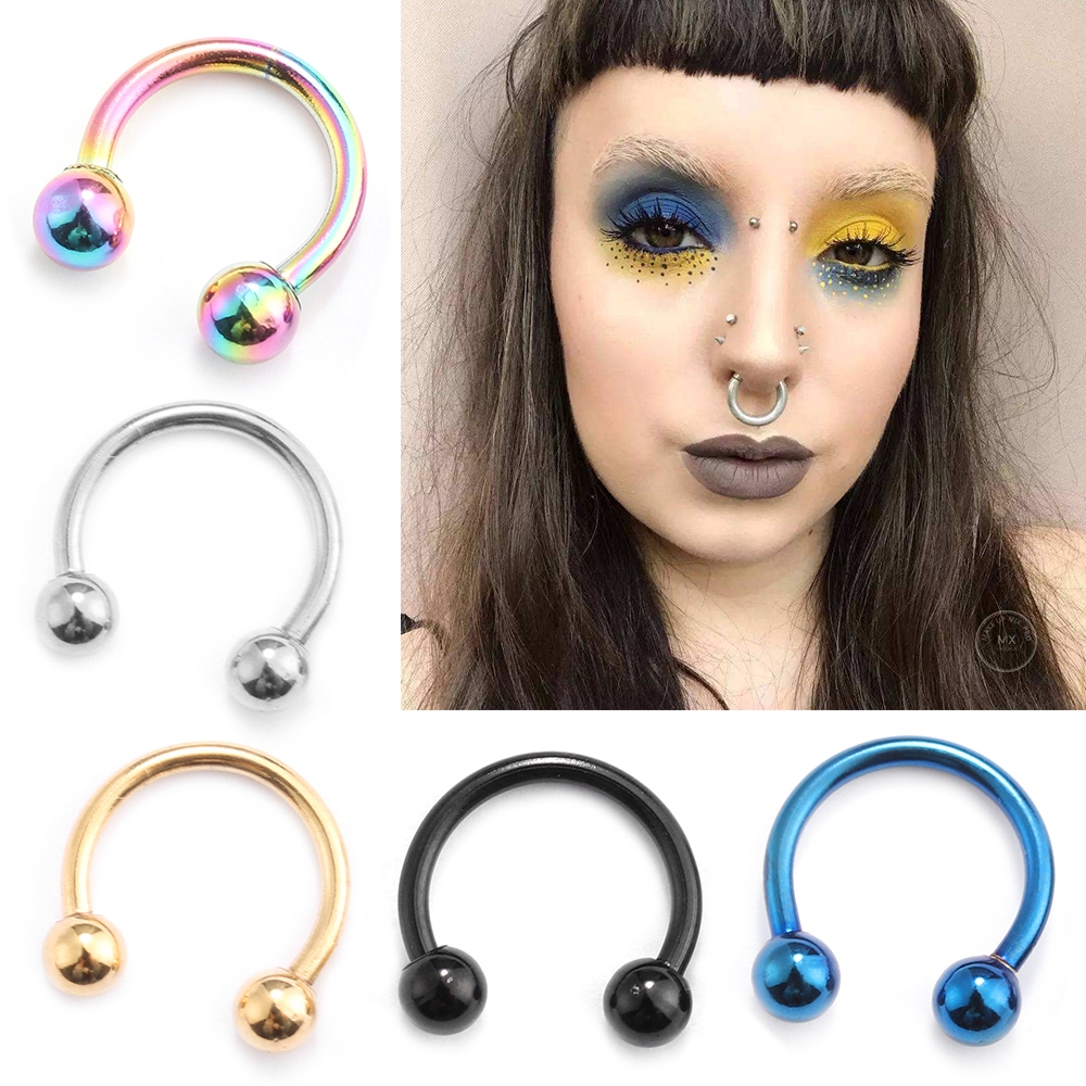 Khuyên Mũi Thép Không Gỉ 16 Ngăn Cho Nam Và Nữ