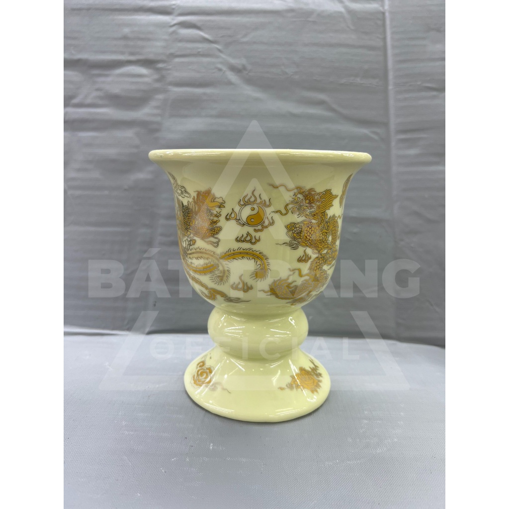 Ly đựng phật thủ thờ cúng men vàng Bát Tràng
