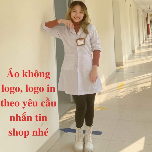 Áo blouse nam nữ theo size in logo/tên theo yêu cầu miễn phí vải kaki co giãn cao cấp