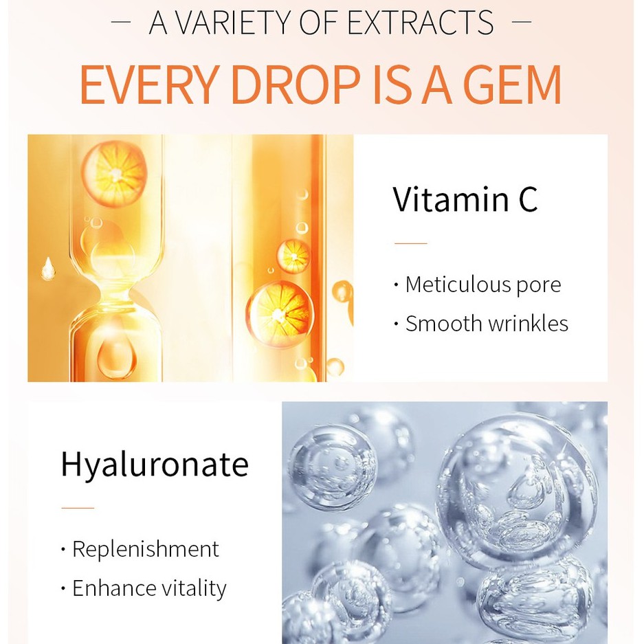 (CB2) Combo serum Vitamin C 17ml+ kem dưỡng ẩm trắng da ban đêm Laikou Vitamin C Essence Cream 25G | BigBuy360 - bigbuy360.vn