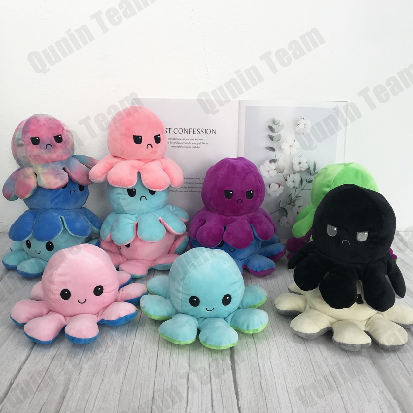 [Trong kho] bạch tuộc cảm xúc [Mã TOYJAN hoàn 20K xu đơn 50K] Bạch tuộc nhồi bông cảm xúc - Reversible Octopus/Bạch Tuộc Đồ Chơi Nhồi Bông TO