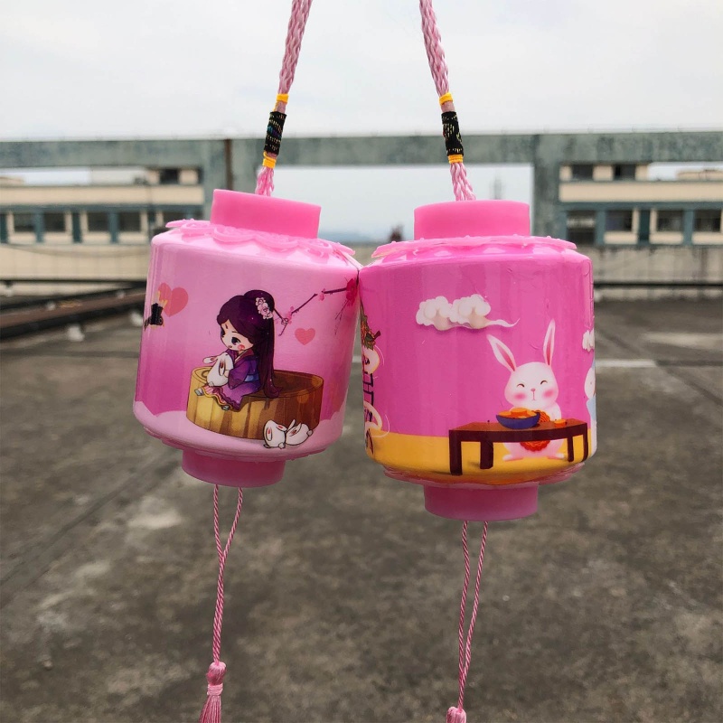 Lồng Đèn Nhỏ Bằng ABS Màu Dạ Quang Dùng Trang Trí Lễ Hội Mùa Xuân