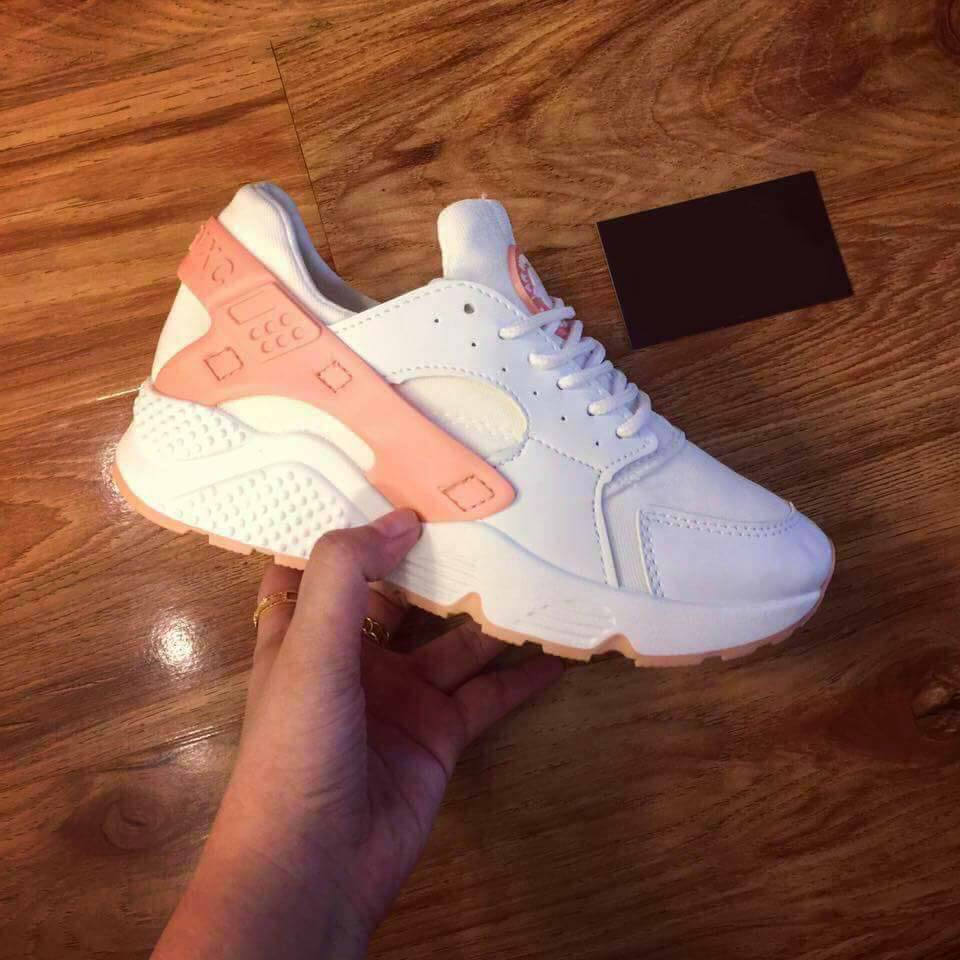 Giày  N Huarache trắng cam :