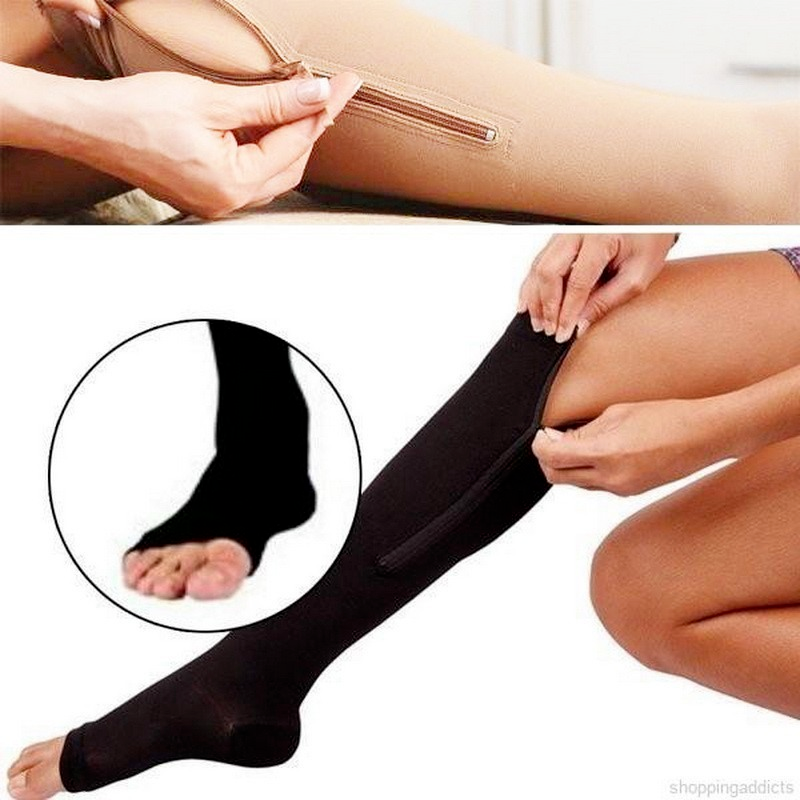 Vớ nén bắp chân unisex có dây khoá kéo giúp đốt cháy mỡ thừa giảm béo cẳng chân khi ngủ chống mệt mỏi dành cho bạn nữ | BigBuy360 - bigbuy360.vn