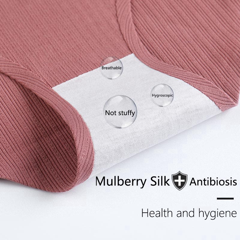 Quần lót lụa cotton mềm chống khuẩn kiểu chữ V cho nữ M-4XL