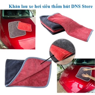 Khăn lau xe Microfiber xuất dư Châu Âu tại xưởng công ty DNS Global Vải lông mềm thấm hút tốt 40x60cm