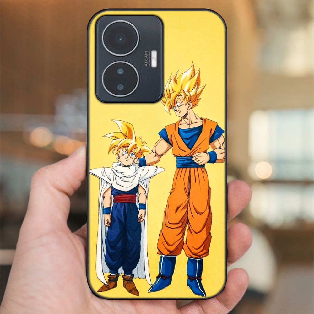 Ốp lưng Vivo Y55 2022 viền đen in hình Gohan Dragon Ball