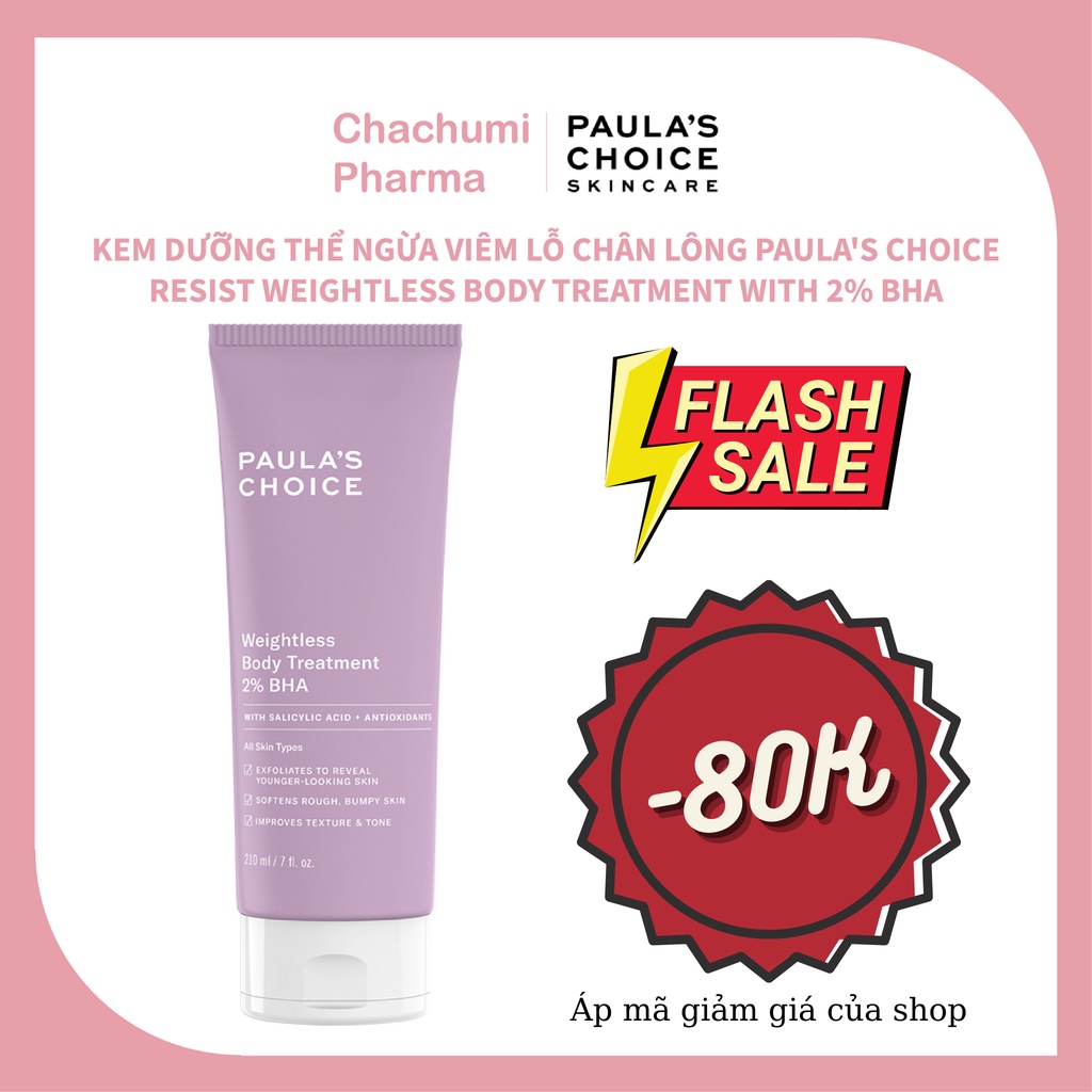 Kem dưỡng thể 2% BHA Body Lotion Paula's Choice Resist Weightless