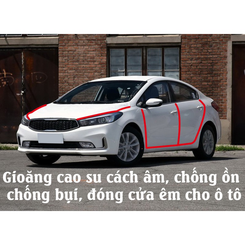 Combo trọn bộ gioăng cao su chống ồn, cách âm, chống bụi cho xe hơi