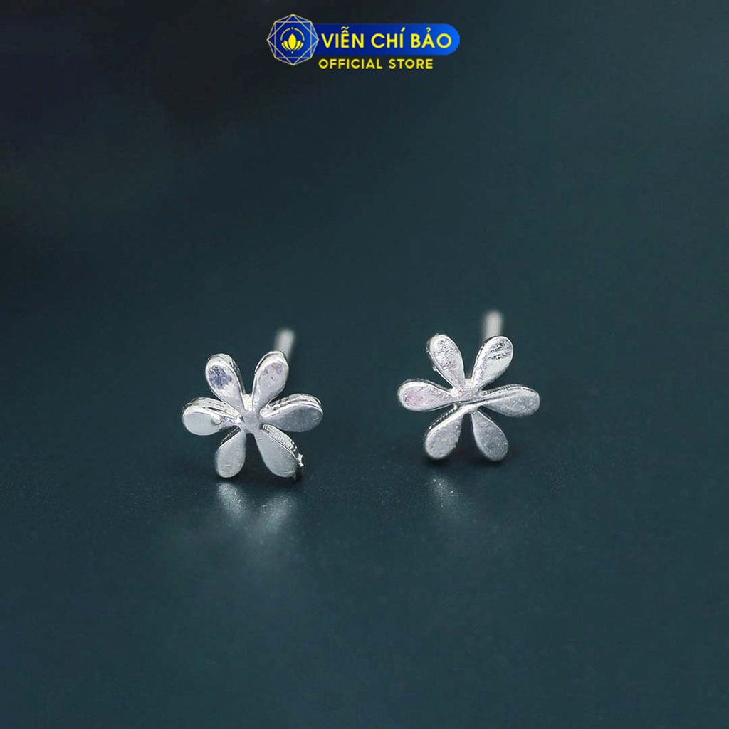 Bông tai bạc nữ hoa Cúc nhí chất liệu bạc 925 thời trang phụ kiện trang sức Viễn Chí Bảo E018