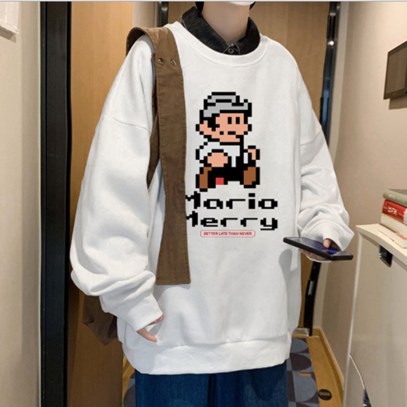 Áo sweater nam nữ unisex form rộng đôi len nỉ ngoại local brand đẹp cặp đôi ulzzang hàn quốc oversize dày mịn MARIO
