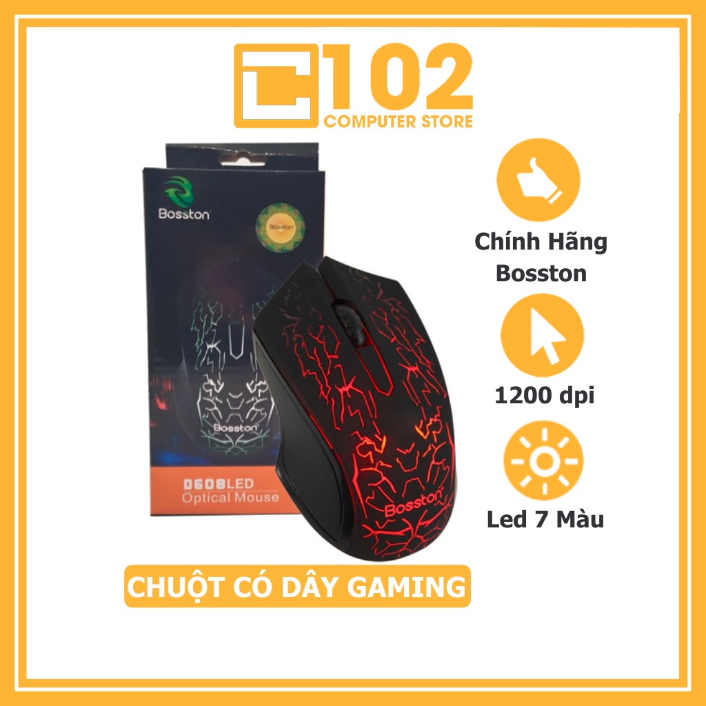 Chuột máy tính Bosston D608 chính hãng, chuyên game