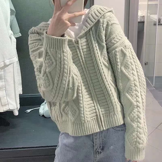 Áo Khoác Cardigan Len Dáng Rộng Ngắn Thời Trang Cao Cấp Dành Cho Nữ