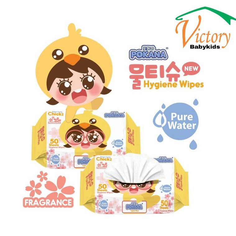 (Hàng Mới Về) Set 50 Khăn Giấy Ướp Hương Thơm Pokana