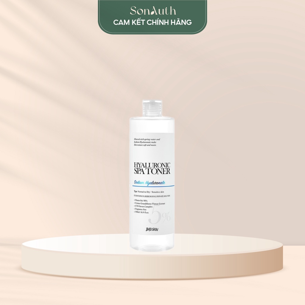 Nước hoa hồng BadSkin Hyaluronic Spa Toner (Nhập khẩu chính hãng)
