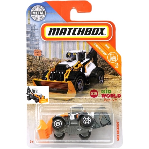 Xe mô hình Matchbox Tải cần cẩu MBX Backhoe FYP31.