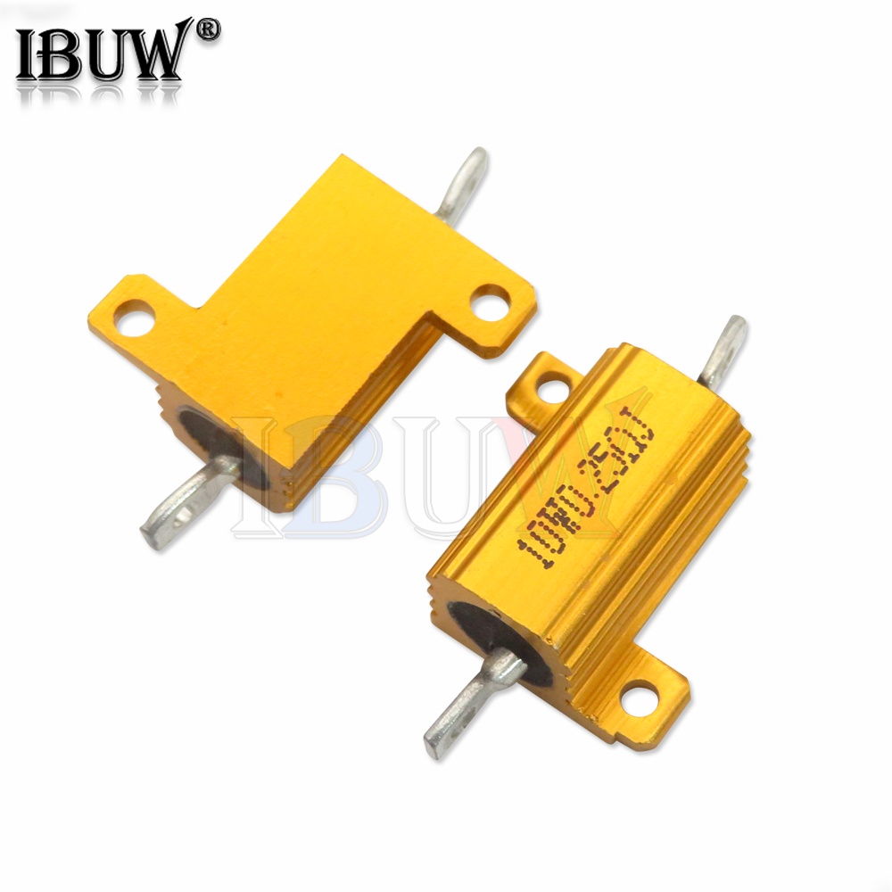 1 Điện Trở Kim Loại Nhôm RX24 10W 0.01~30K 1 2 3 5 6 8 10 20 100 150 200 300 500 1K 10K ohm
