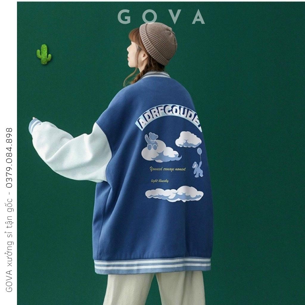 Áo Khoác Nỉ ADRFCOUDET Nam Nữ Form Bomber Vải Nỉ Hình In Đẹp GOVA