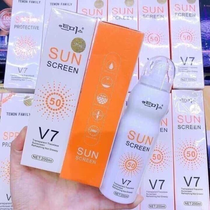 Kem chống nắng V7 SUN SCREEN SPF 50 PA+++ ( cam ) ( dùng thích)