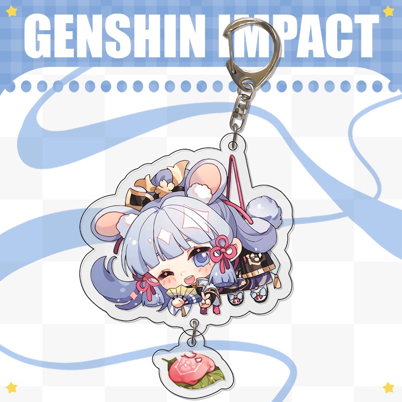 Móc khóa mica acrylic game Genshin Impact in 2 mặt chibi anime nhân vật dễ thương xinh xắn siêu rẻ (Mẫu 2)
