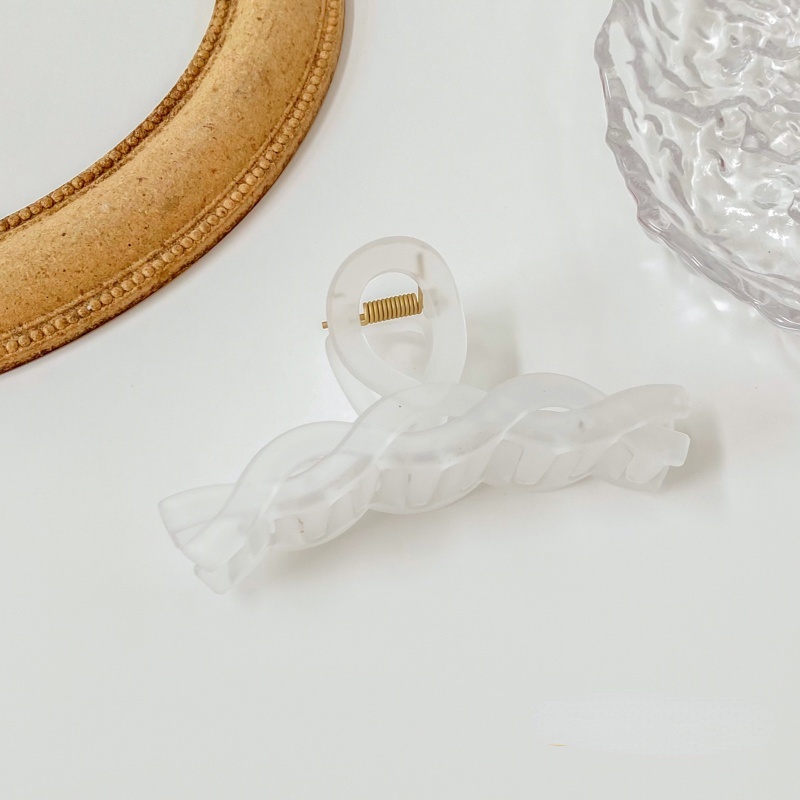 Kẹp tóc bằng nhựa acrylic đơn giản phong cách Hàn Quốc