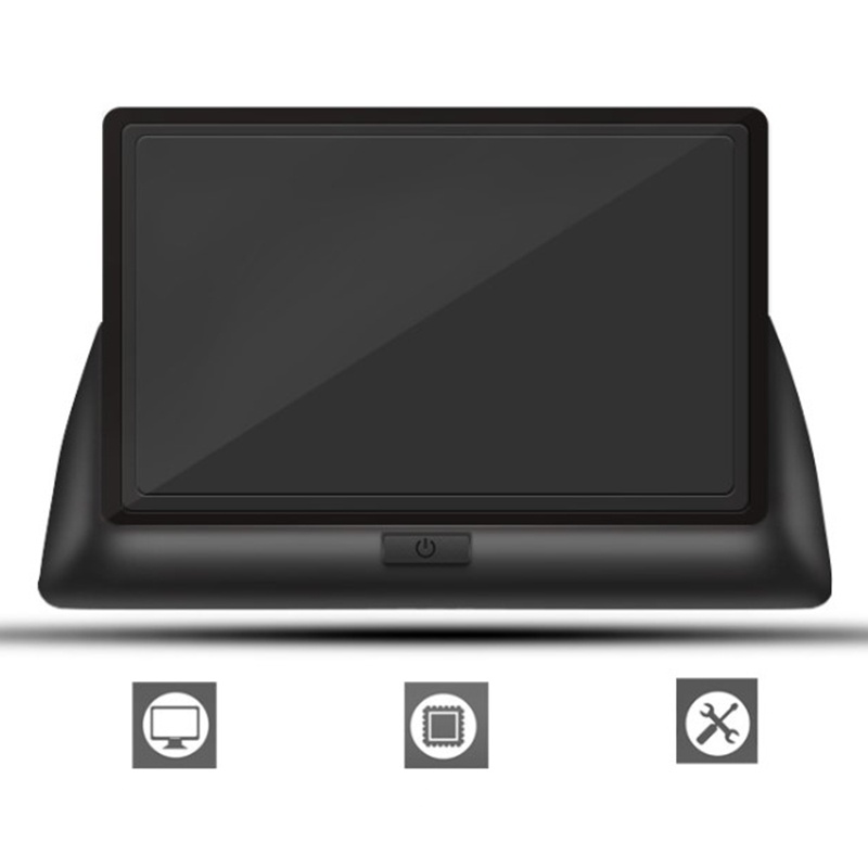 Màn Hình LCD Ô Tô 4.3 Inch HD 2 Cổng AV Loại Gấp