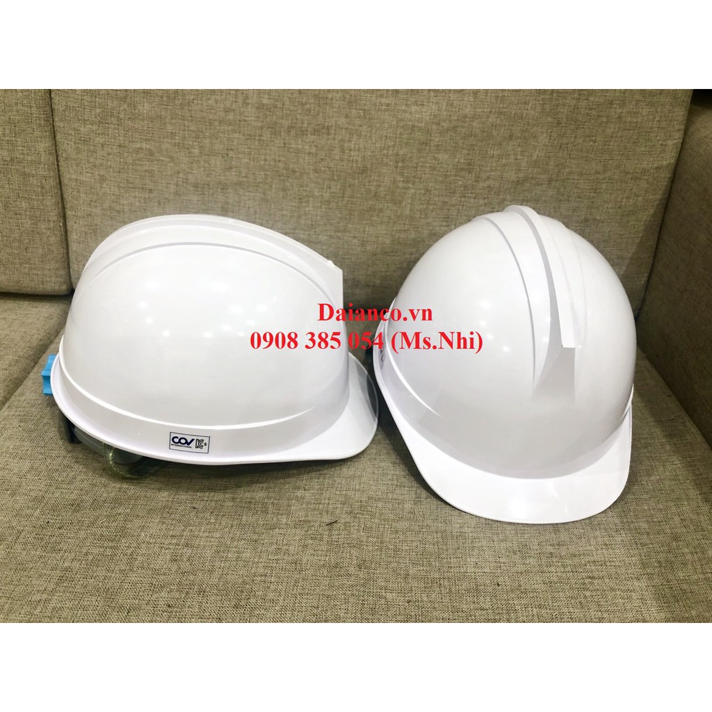 Mũ Bảo Hộ Lao Động COV màu trắng kiểu dáng Kujie Hàn Quốc- Hình thật